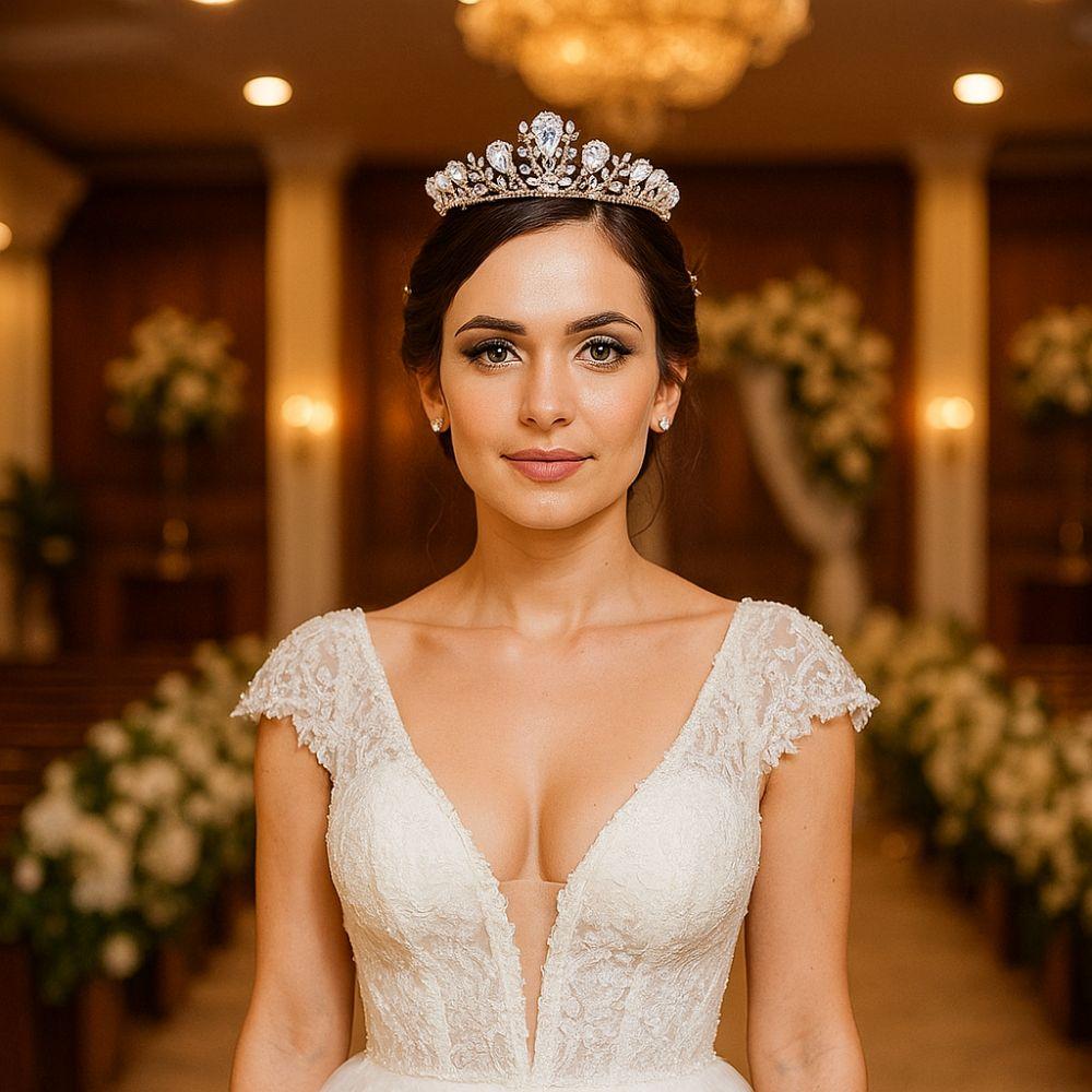 Shining Bridal Tiara Luxury Girls Princess Crown Dress Up Wedding Hair Crown  Celebration