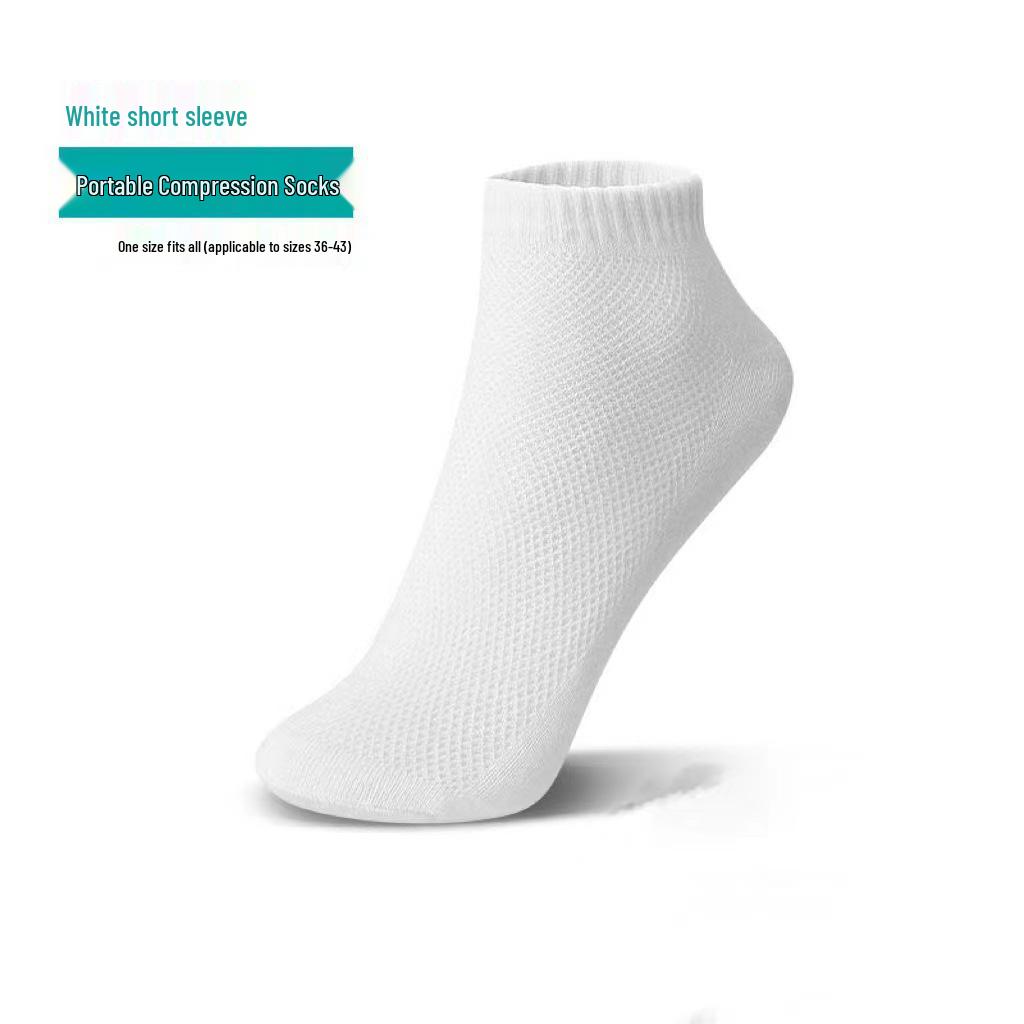 

Unisex Disposable Mid-Calf Cotton Socks: Sweat-Absorbent, Wash-Free, Portable, Thick Compression Casual Travel Socks Fits 36-43
