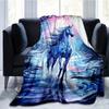 1pc Romantic Unicorn Blanket Lightweight Flannel Throw Blanket For Sofa Bed Travel Camping Livingroom Office Couch Chair Bed