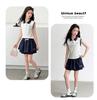Girls' 2026 Sleeveless Polo Shirt & Sports Skirt Shorts Two-Piece Summer Set