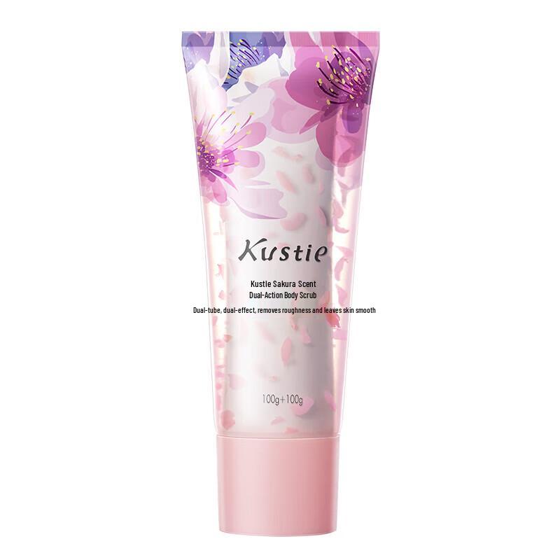 Kustie Cherry Blossom Dual-Effect Body Scrub