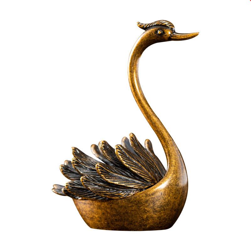 Creative Swan Plate Incense Burner Auspicious Cloud Blessing Decoration Home Ornaments Crafts Birthday Gift