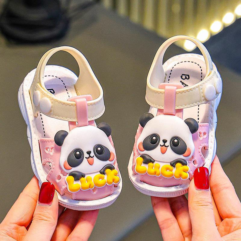 Anti-slip Shoes - Cartoon Girls  Shoes with Soft Soles - Sandals 16 розовый