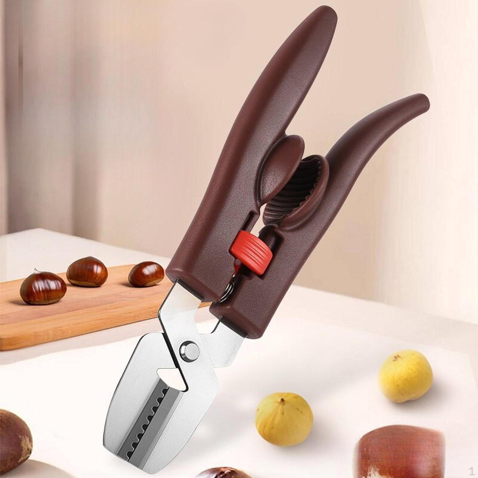 

Chestnuts Case Opener Clip Ergonomic Handle Kitchen Tools 17.8x6cm Manual Compact Nut