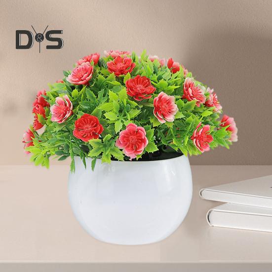 Fake Potted Plant Realistic Durable Artificial Bonsai Ornament for Home Office Patio Desktop Decoration