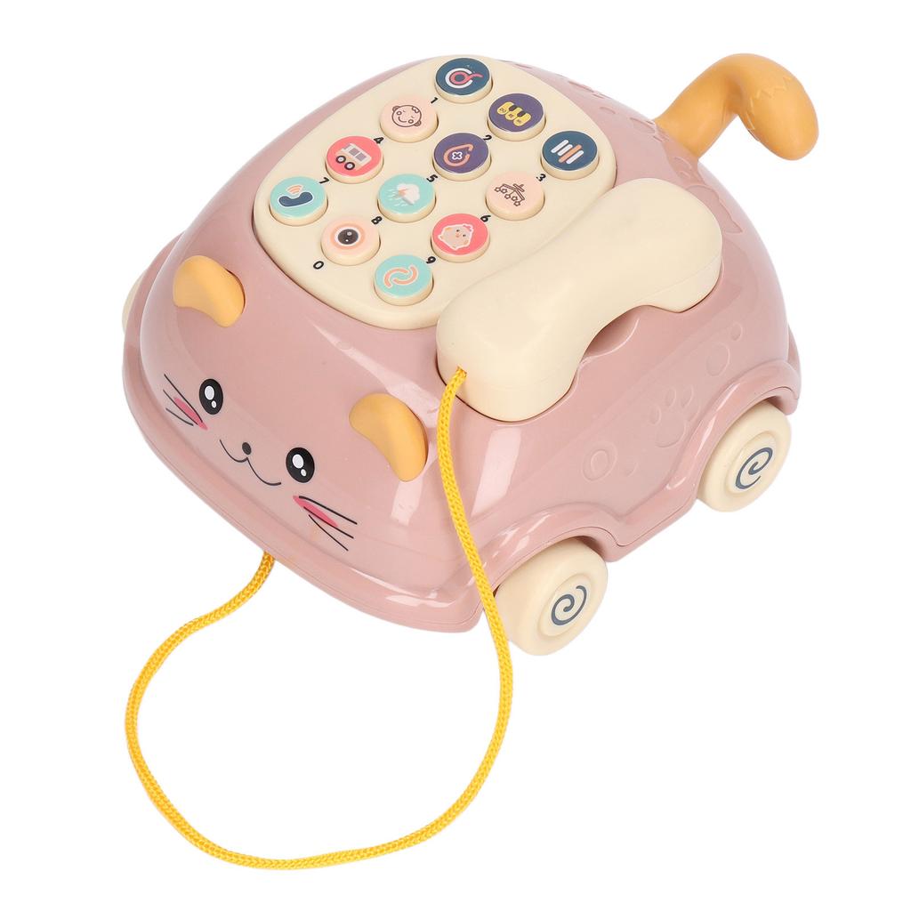 Baby Phone Toddlers Musical Toy Pretend Phone Call Toy Car Bilingual Story NaMachine Kitty Shape for Enlightment