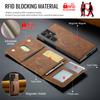 For Magsafe Wireless Charge Leather Case For Samsung Galaxy S25 S24 Plus S23 Ultra 2 In 1 Detachable Wallet Cards Phone Cover