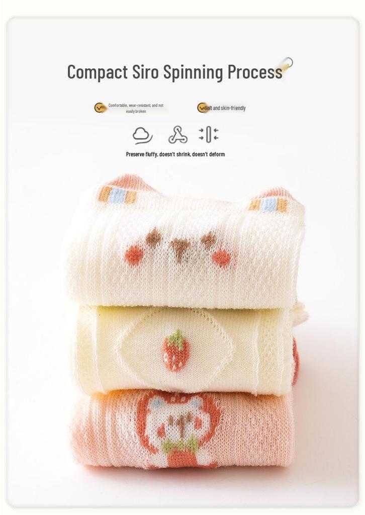 Liu Cheng Xing Baby Breathable Cartoon Mesh Over-the-Knee Cotton Socks