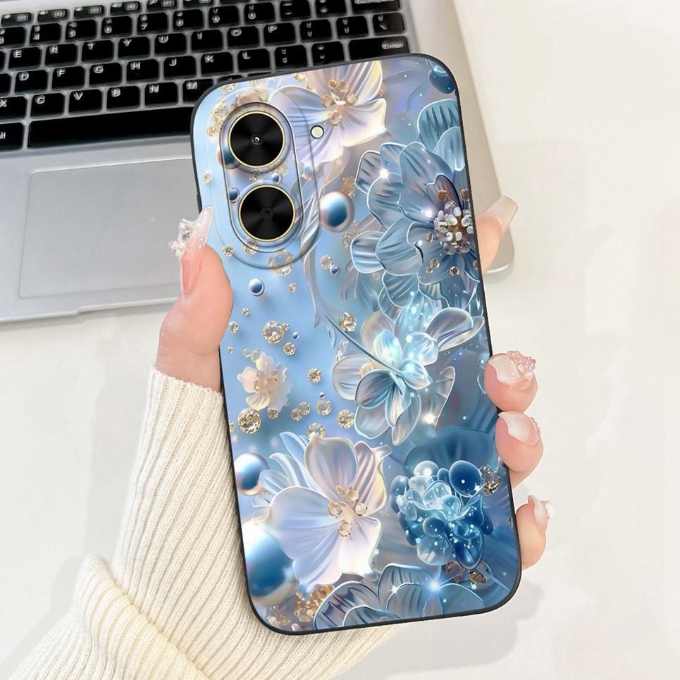 

Для Xiaomi Redmi A5 NFC RedmiA5 Чохол Poco C71 Coque Funda Квітка Дівчачий Кролик Жіноча Мода М який Чохол для Телефона М який Силіконовий Футляр Xiaomi Poco C71