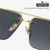 Square Frame Men Sunglasses UV 400 Driving Eyewear Fashion Rimless Sunglasses  Holiday