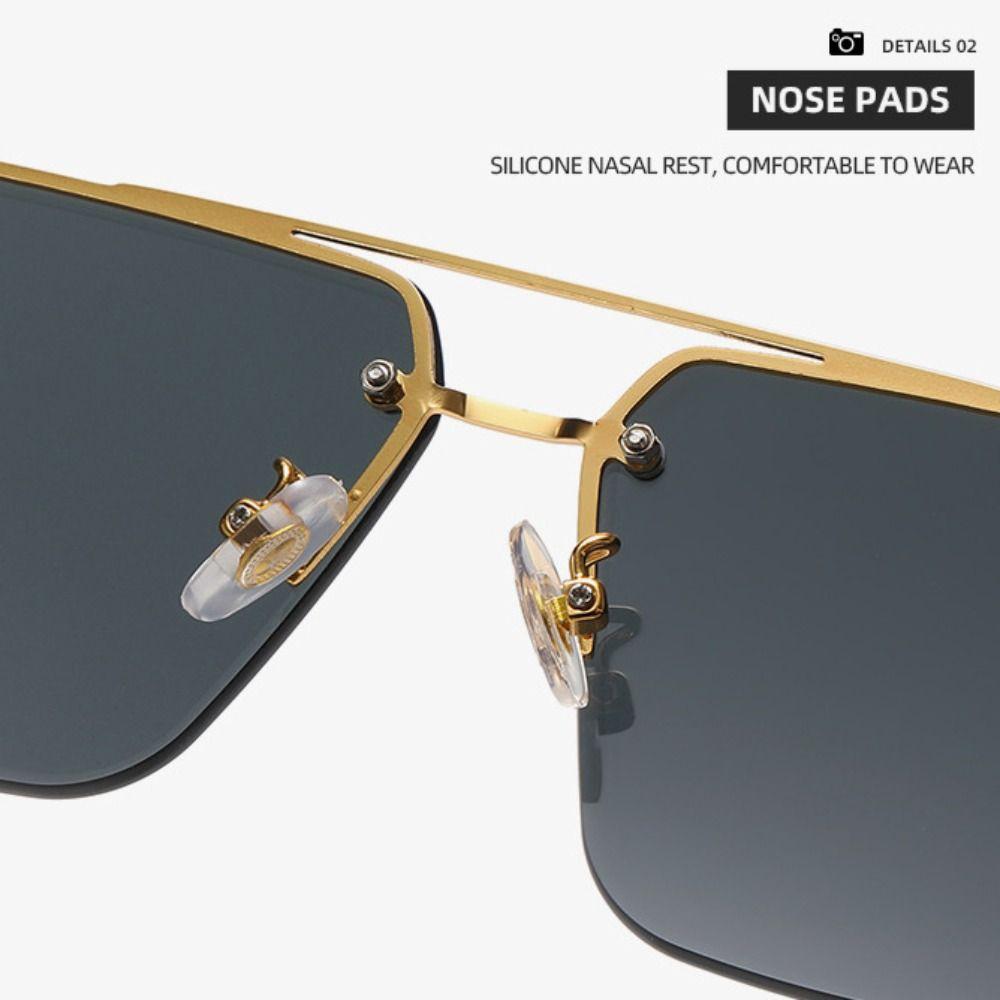 UV 400 Men Sunglasses Marble Pattern Driving Eyewear Fashion Rimless Sunglasses Female
