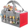 Vakdon 2PCS with Toys Portable Carrying Case for Toniebox Starter Set, Headphones and Charging Station, Can Hold 30-40 Tonies Figures Characters,
