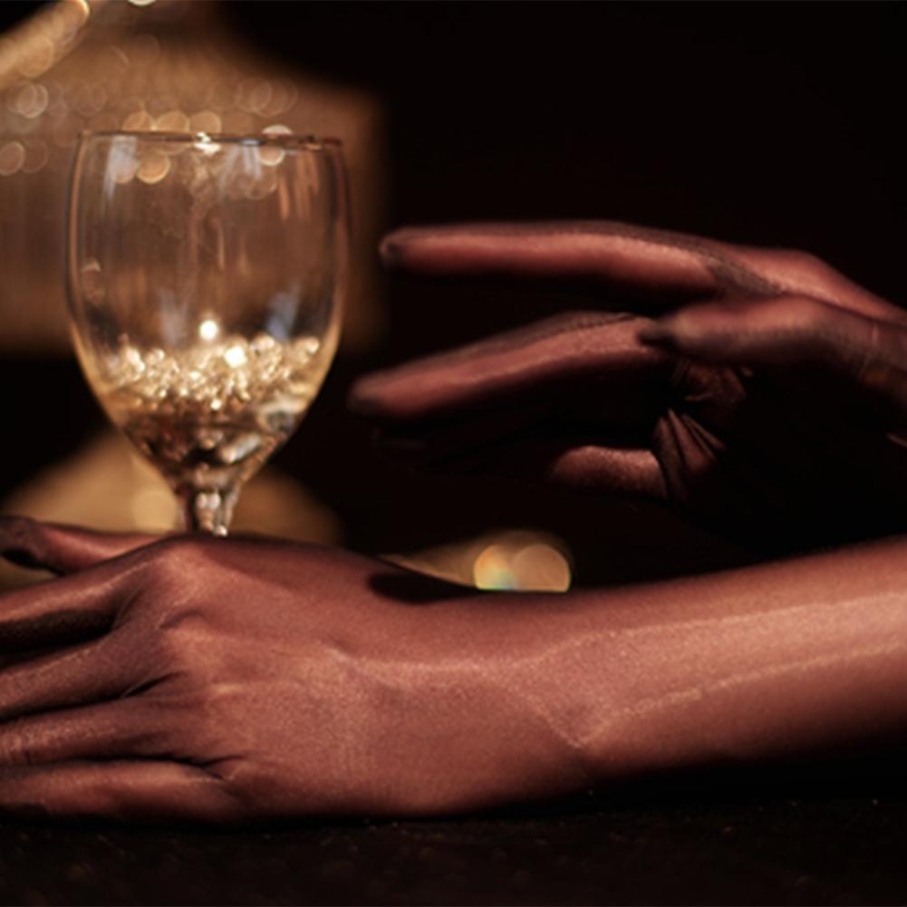 High Elasticity Gloves High Strech Oil Shiny Glossy Sexy Thin Transparent