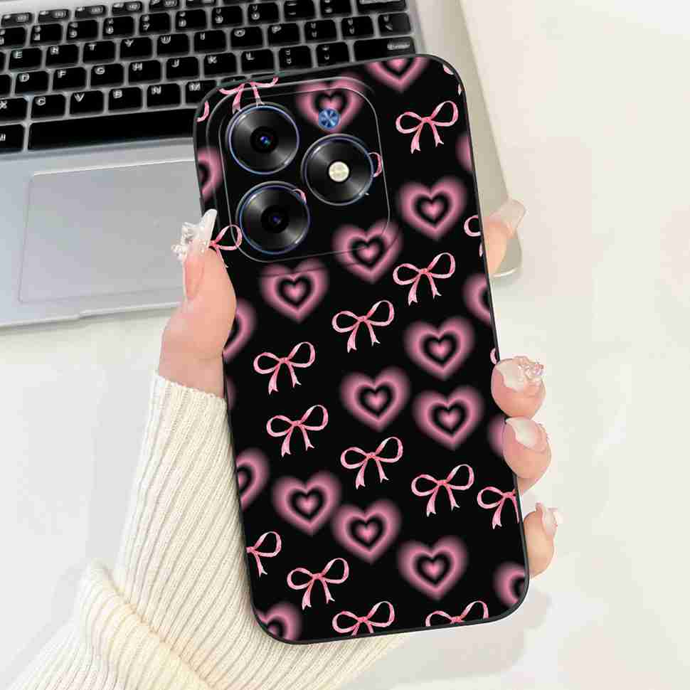 Pink Cat For Tecno Spark Go 2024 Cases BG6 Soft Silicone Cover For Tecno Spark 20 Spark20 SparkGo 2024 Casing Phone Case