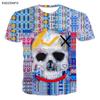 Skull 3D Printed T-shirt with Horror Figure Men's Casual Oversized Short-sleeved Streetwear