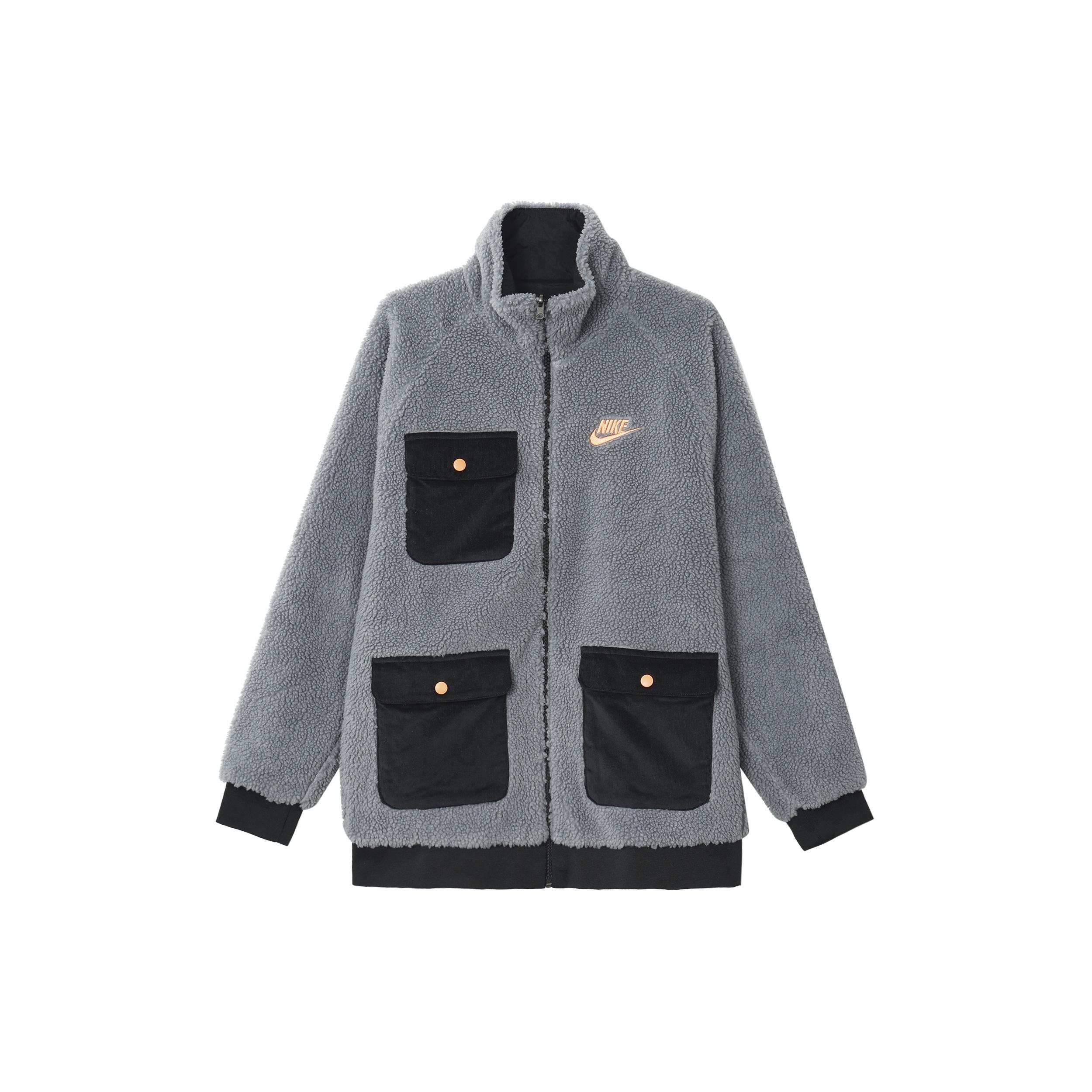 Nike Sportswear Full-Zip Reversible Jacket Grey Men s DZ4713-065 S