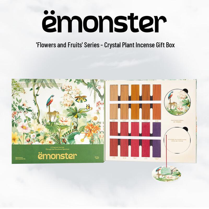 EMONSTER Floral Fruit Incense & Essential Oil Set