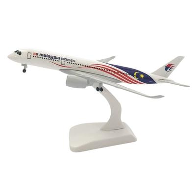 1/400 Scale 20CM Malaysia Airways A350 Aircraft Model Plane Airplane Toy Metal Diecast Planes Model Collection for Children Gifts
