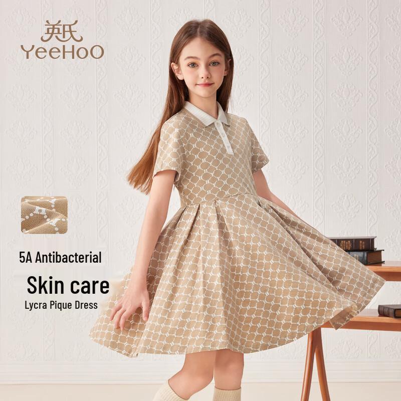 YEEHOO Girls  Pleated Short Sleeve Dress 120