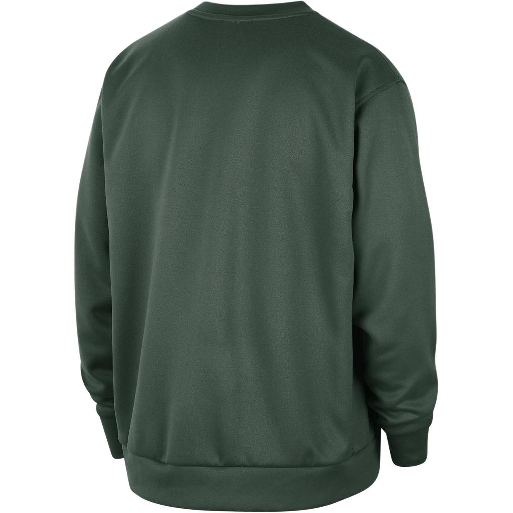 Nike X NBA Collaboration Milwaukee Bucks Dri-Fit Spotlight Logo Print Crew Neck Long Sleeve Sweatshirt Men Sweatshirt Cold-Fir-Green FV1799-323