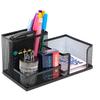 Metal Mesh Desk Organizer,Office Desktop Holder for Pens, Clips, Stapler & Supplies, Multi-Compartment Wire Storage Tray