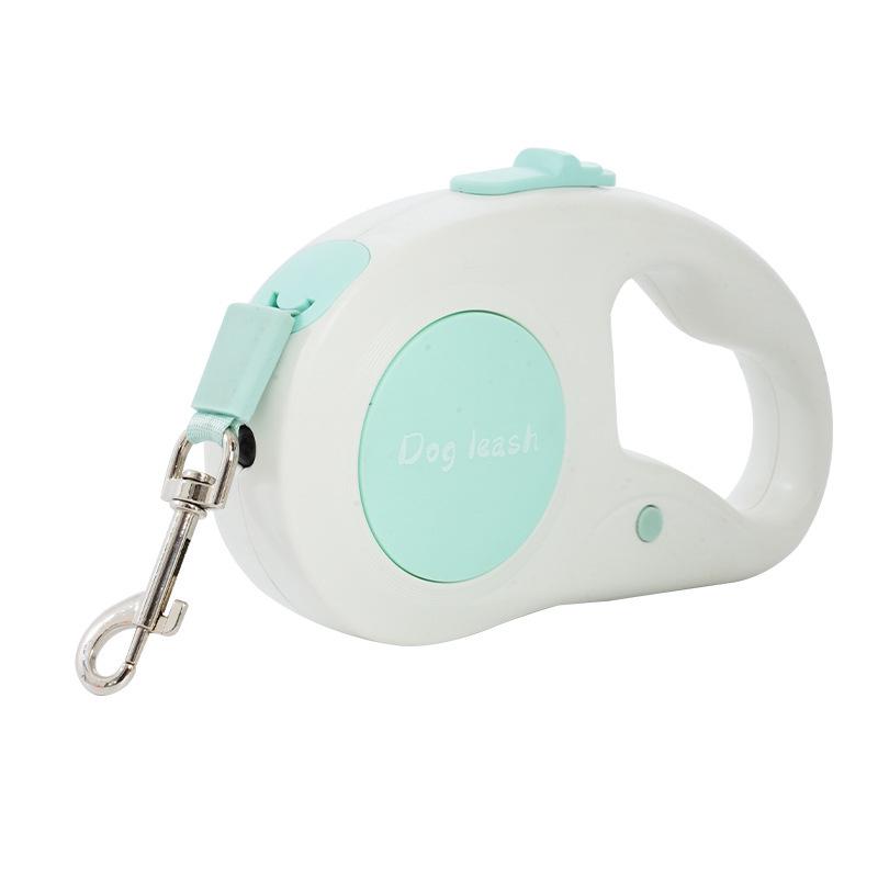 

Adjustable Retractable Reflective Dog Leash - Elastic, Multi-functional, Universal for Medium & Large Dogs 2.5m ціан