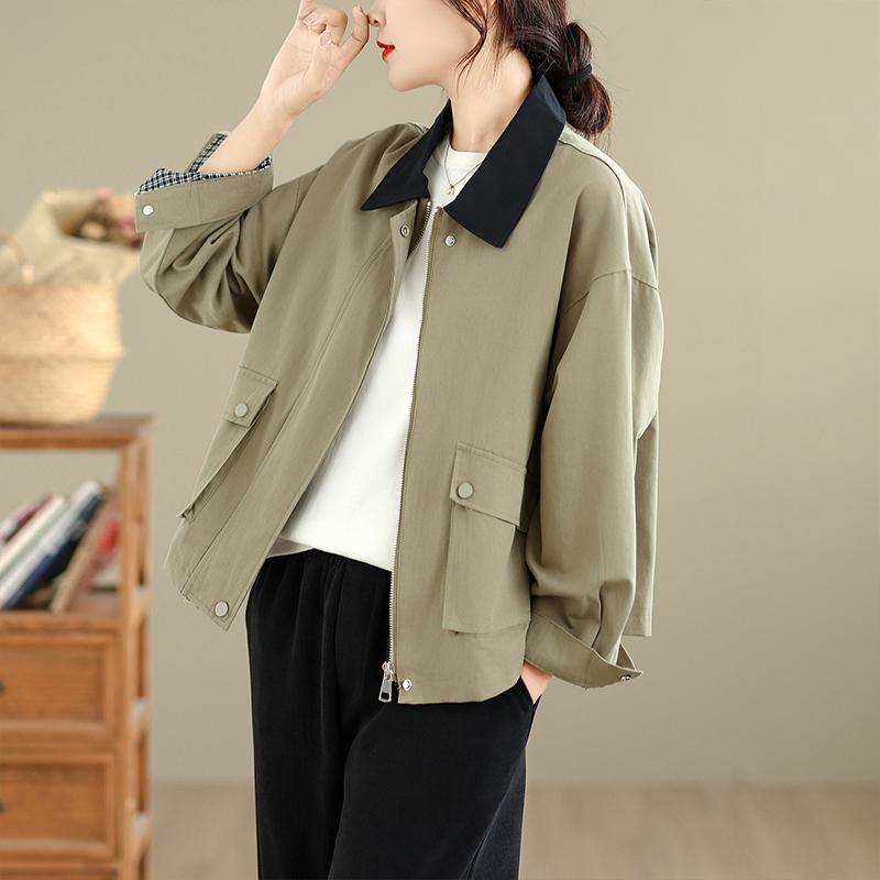 DIMANAF 2025 New Autumn Winter Women Coats Jackets Thick Cotton Loose Casual Lady Outerwear Vintage Plus Size