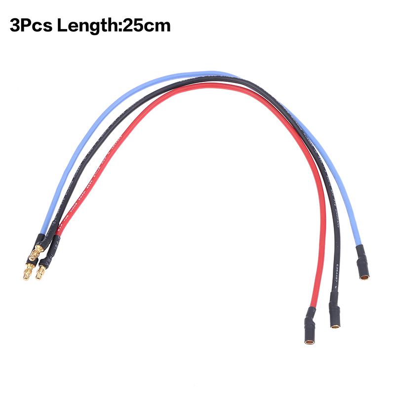 3Pcs RC Motor/ESC Extension Cable 10CM/25CM With 16AWG Silicone Cable 3.5mm Banana Head For RC Drone Car Toy Diy Accessories