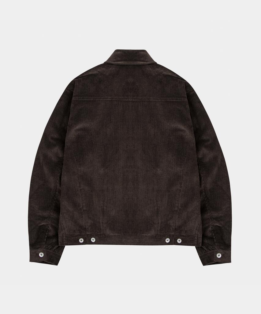 Lettercomo Big Heavy Corduroy Trucker Jacket Dark Brown