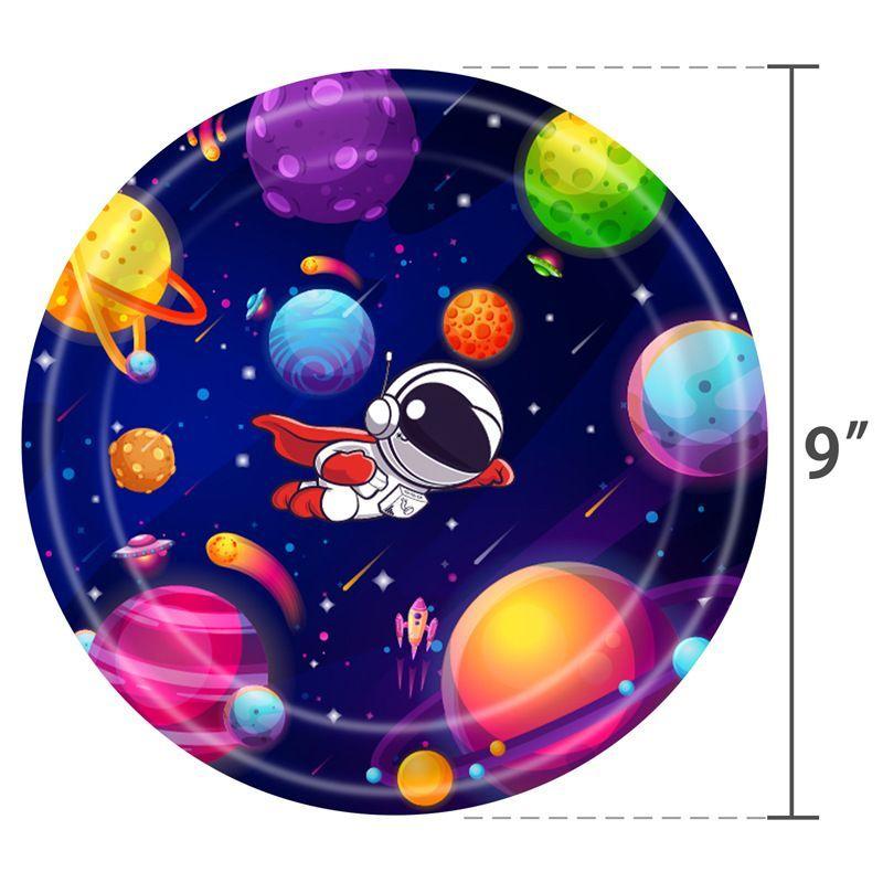 Space Planet Astronaut Theme Party Set, Paper Plates, Tablecloths, Tableware, Children's Birthday Party Scene Decoration Supplies