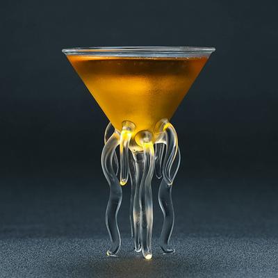 Octopus Cocktailglas Transparent Quallenglas Tasse Saft Weinkelch Konisches Sektglas Party Drinkware Bar Zubehör