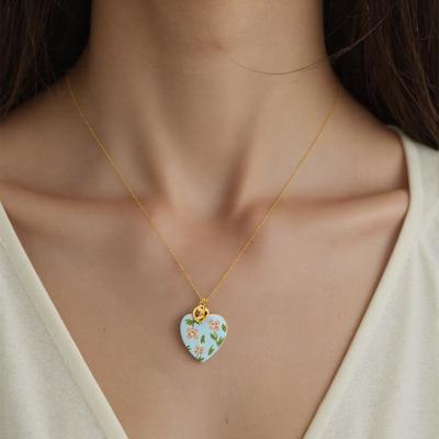 Vibrant Bohemian Love Pendant Necklace Stainless Steel Jewelry for Women Fashionable Gifts for Special Occasions