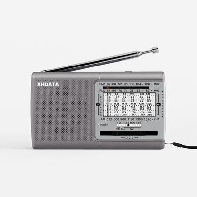 XHDATA D219 Small Portable Radio Short Wave Radio FM AM SW Wide FM Compatible Disaster Prevention Radio 11 Band Stereo High Sensitivity DSP Pocket