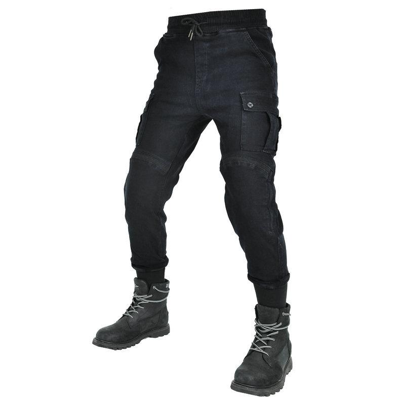 Motorcycle riding jeans casual locomotive anti-drop and windproof Kevlar tooling pants men's four-season protective gear adjustable