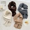 Knitted Wool Cashmere Winter Warm Women Scarf Solid Color Korea Styles Scarves Shawls Wrap Neckerchief Echarpe Bufanda Lady Gift
