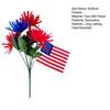 Yousheng Independence Day UV Resistant Faux Flowers, 4th of July Artificial Flower, 250th Anniversary Artificial Bouquet, Red White Blue Patriotic