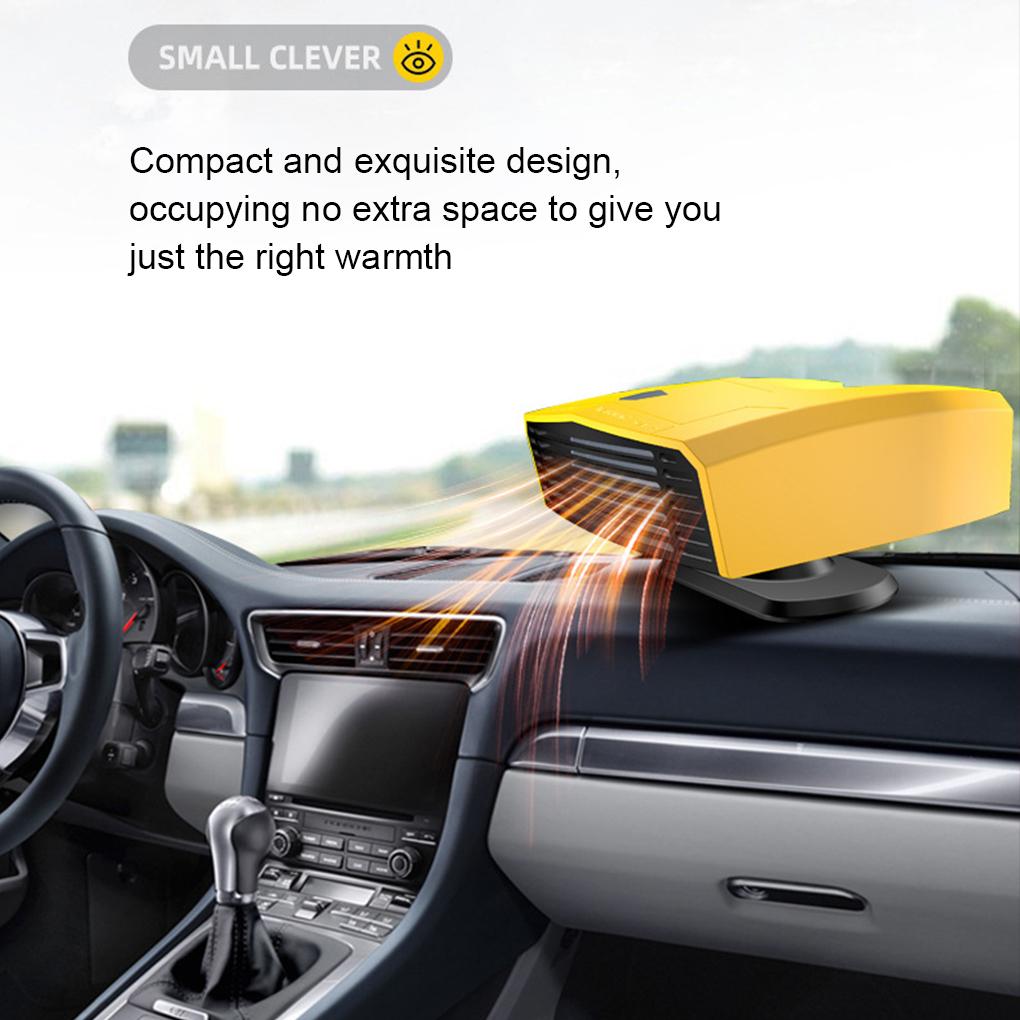 12V/24V Car Heater Car Windshield Fast Heating Defrost Defogger Portable Rotation Electric Heating Fan Dryer