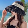 Sunscreen Large Brim Empty Top Sun Hat Women's Summer Ponytail Shading Breathable New Bucket Hat