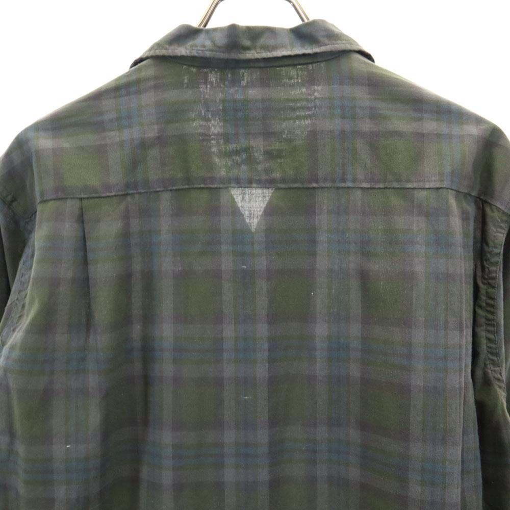 PENNEYS 60s Towncraft Vintage Open Collar Check Pattern Long Sleeve Open Collar Shirt Men's Used