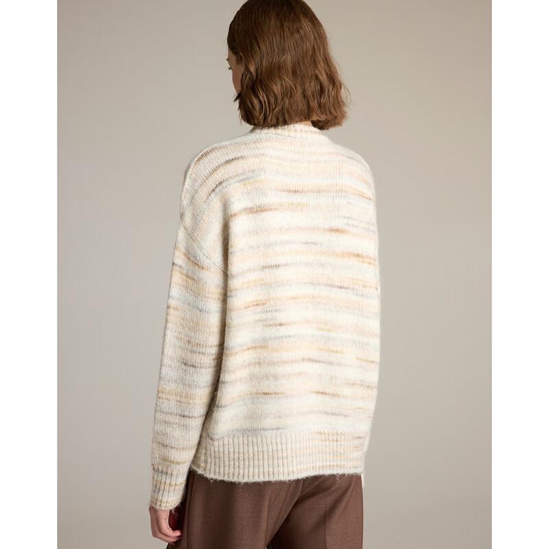 Women's Wool-Blend Striped Round Neck Knit Sweater