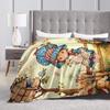 Sarah Kay With Cat Knitted Blankets  Camping Flannel Throw Blanket For Home Decor Soft Warm Custom Quality Bedspread Gift Idea