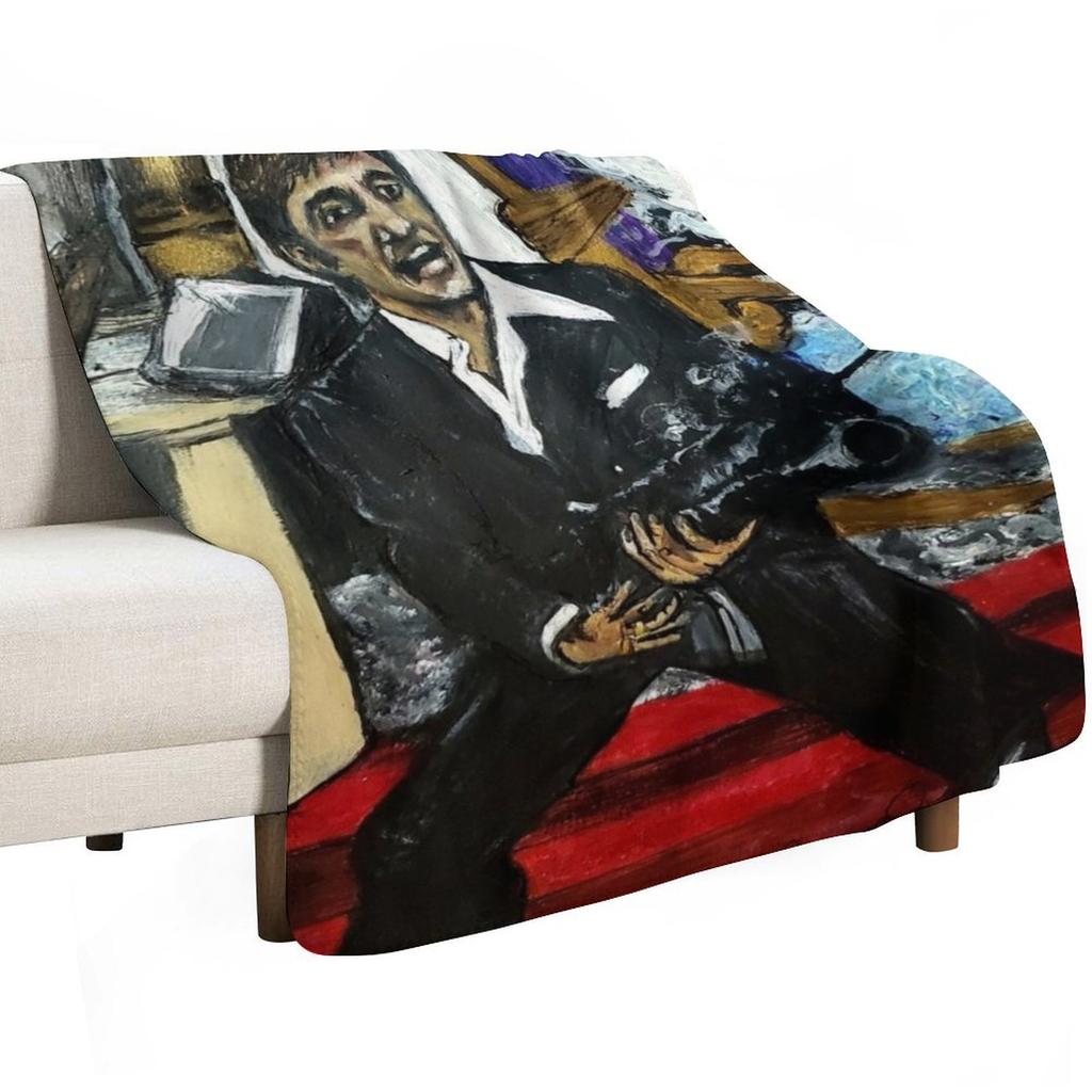 Say Hello to My Little Friend Throw Blanket Soft Breathable Blanket for Night Sleeping