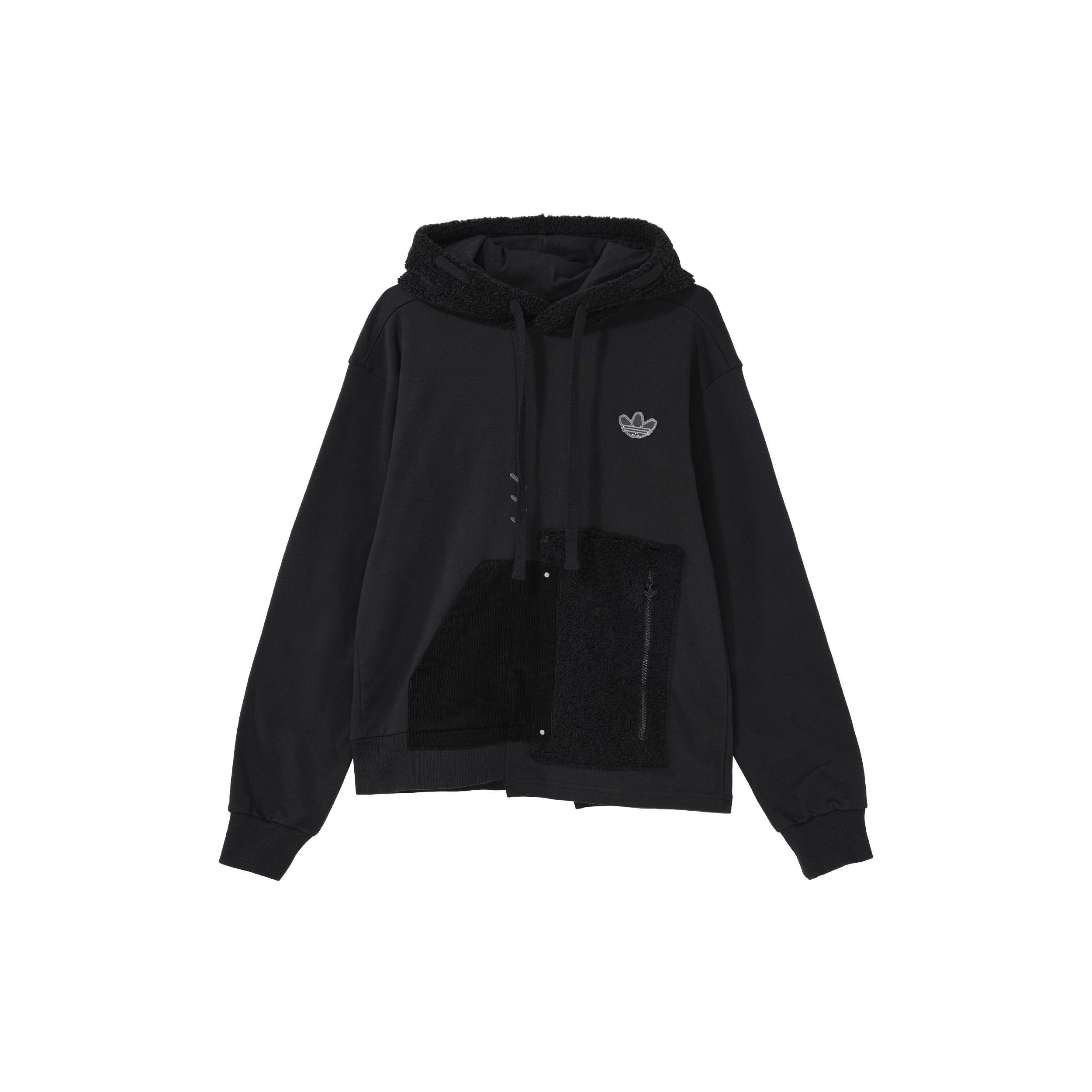 Свитшоты Adidas Originals Унисекс Черный С капюшоном Умеренный Обычный HC0352 XS
