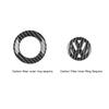 ABS Carbon Fiber Pattern Car Logo Steering Wheel Sticker Badge For VW GTI Passat B6 Golf 4 5 7 Polo Jetta Caddy Beetle Tiguan CCNB1