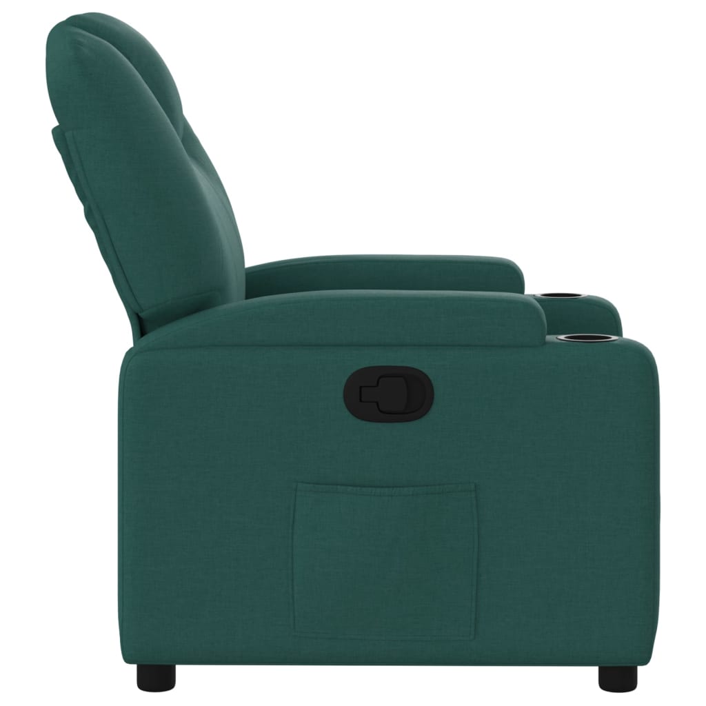 Relaxation Armchair Dark Green Fabric