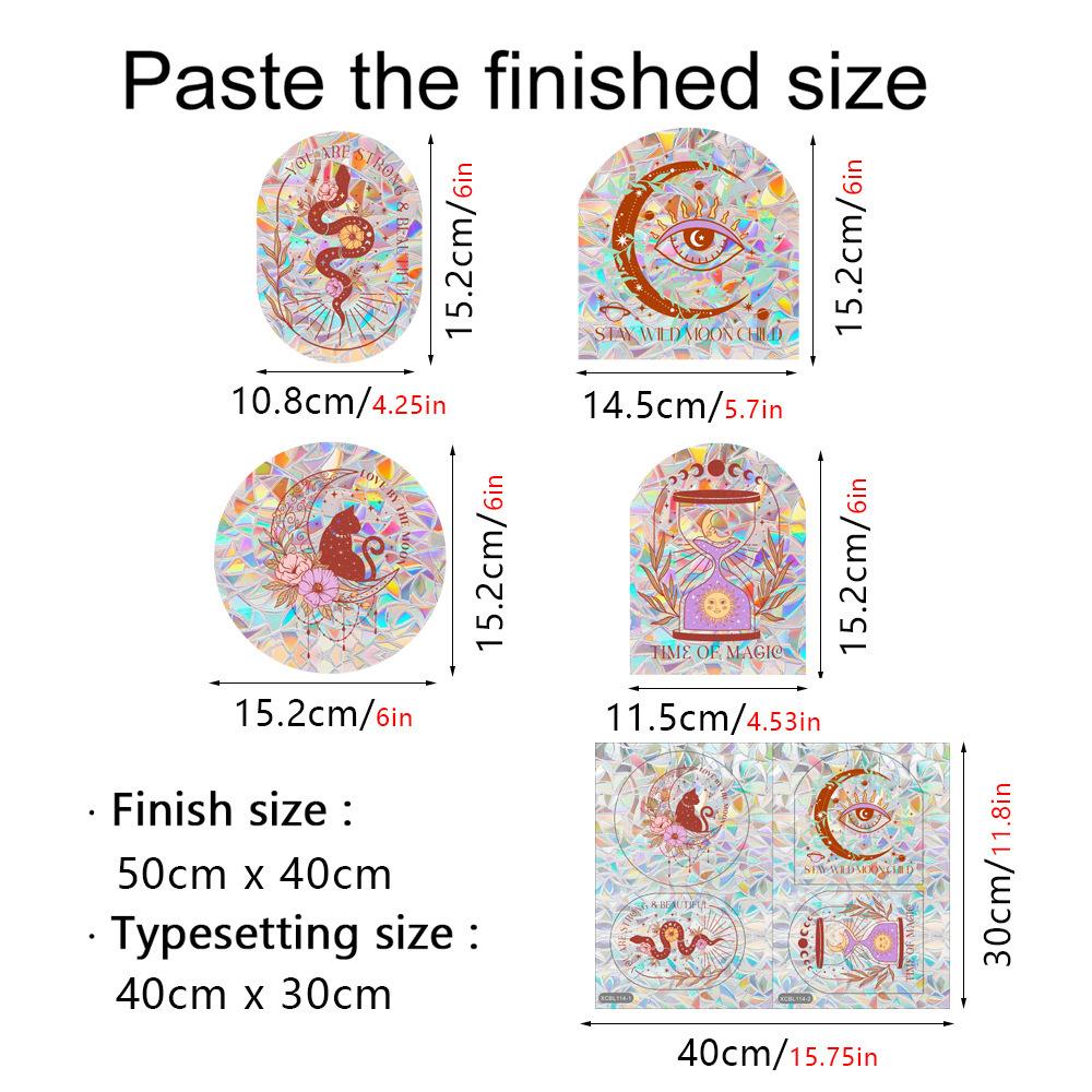 Sun Catcher Flower Window Decals Static Cling Window Sticker Anti Collision Window Decals for Bird Strikes Rainbow Stickers