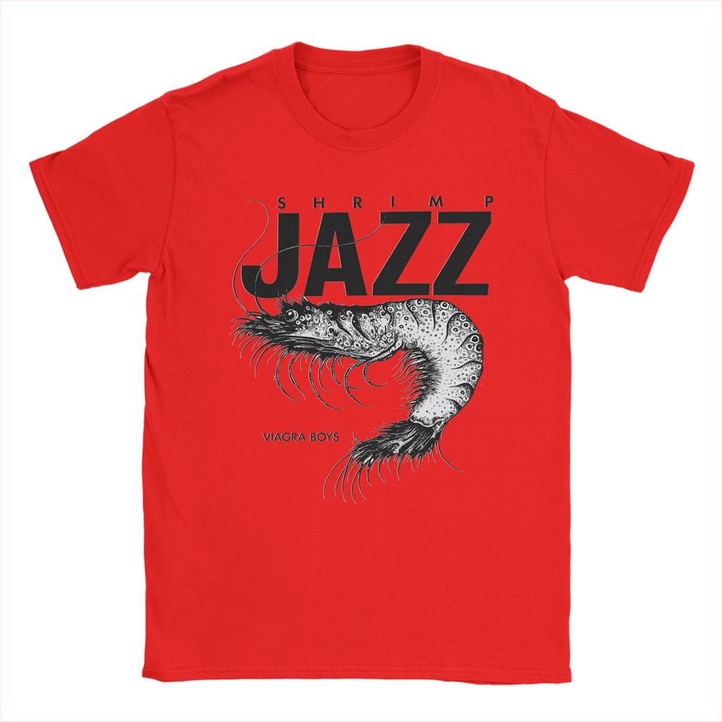 T-shirt Harajuku Estate Rara Viagra Boys Band Sgap Un Gamberetto Jazz Hip Hop T-shirt Cotone Vendita Calda Top a Manica Corta