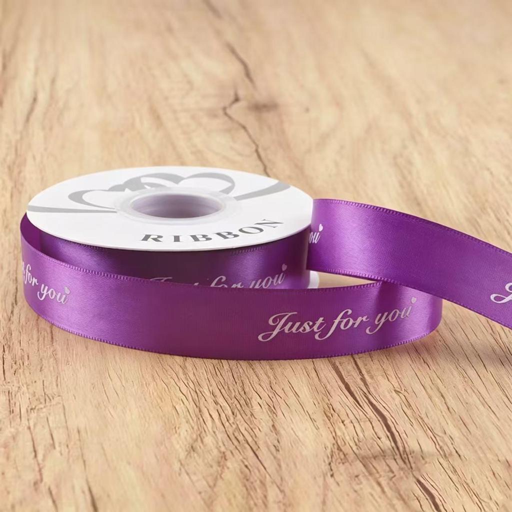 2.5cm English Ribbon for Gift Wrap, Floristry, Cake Packaging, and Crafts