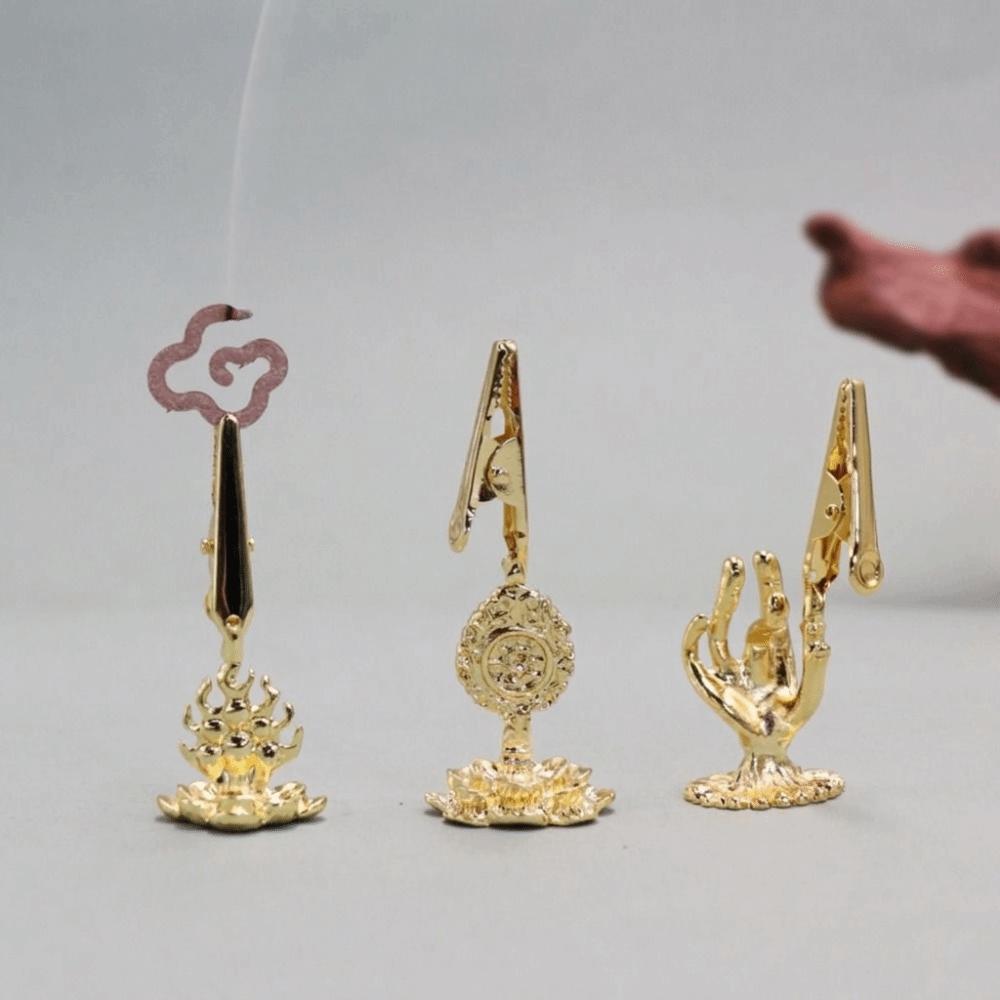 Vintage Fragrance Clip Non-slip Incense Burning Tray Multi-shape Coil Incense Rack Home