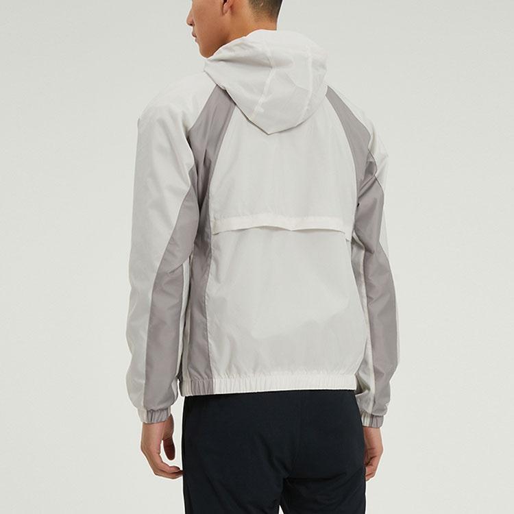 Men's Air Jordan SS22 Woven Sports Hooded Jacket Autumn Gray White DJ9829-104